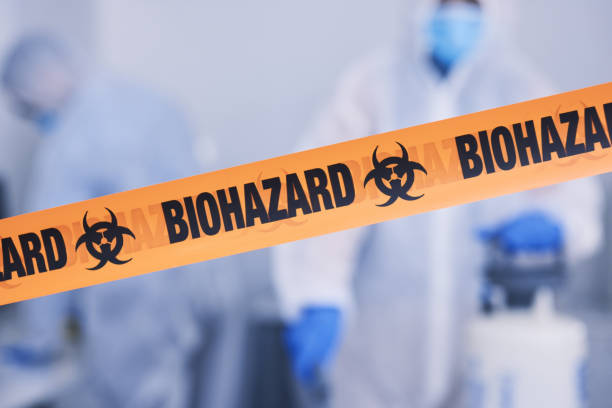 Professional Biohazard Cleanup technician working in Beverly, NJ
